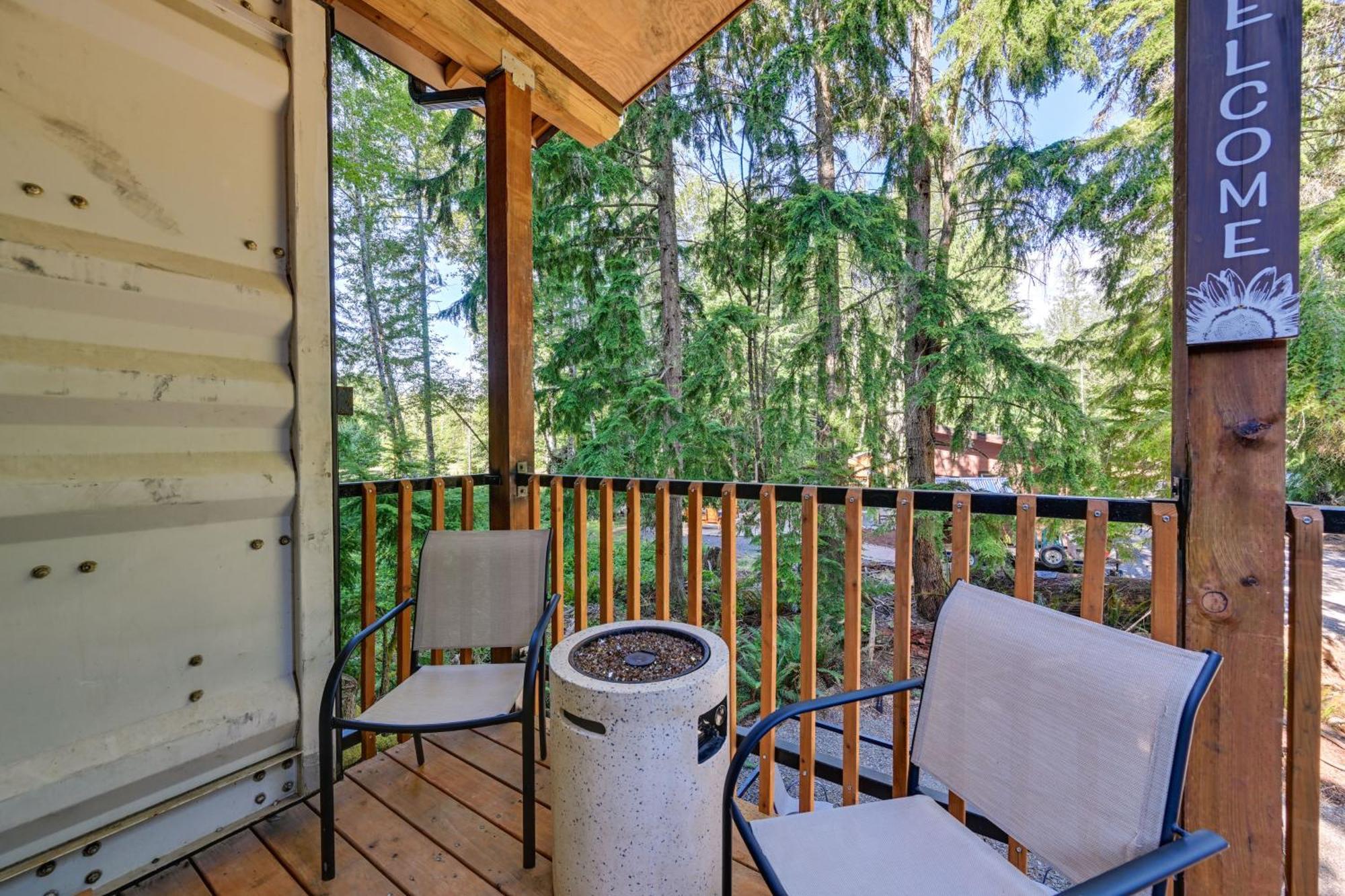 Unique Container Studio With Deck And Fire Pit! Buckley Exterior photo